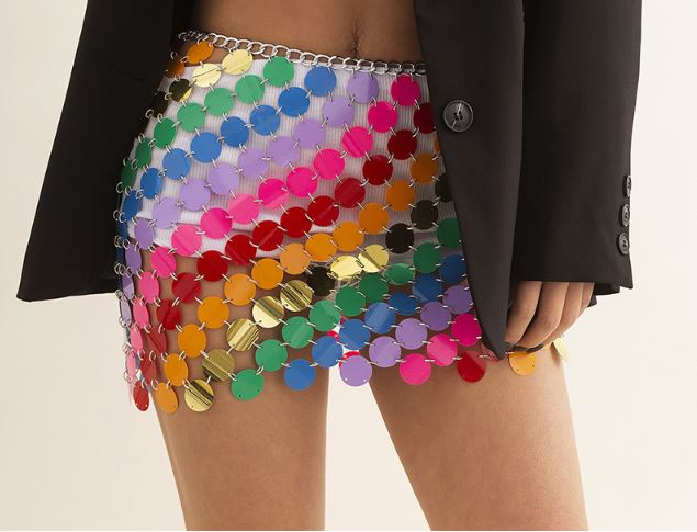 Metal Sequin Disc Skirt