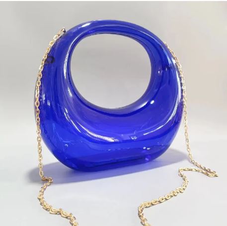 Transparent Hard Plastic Round Clutch Bag