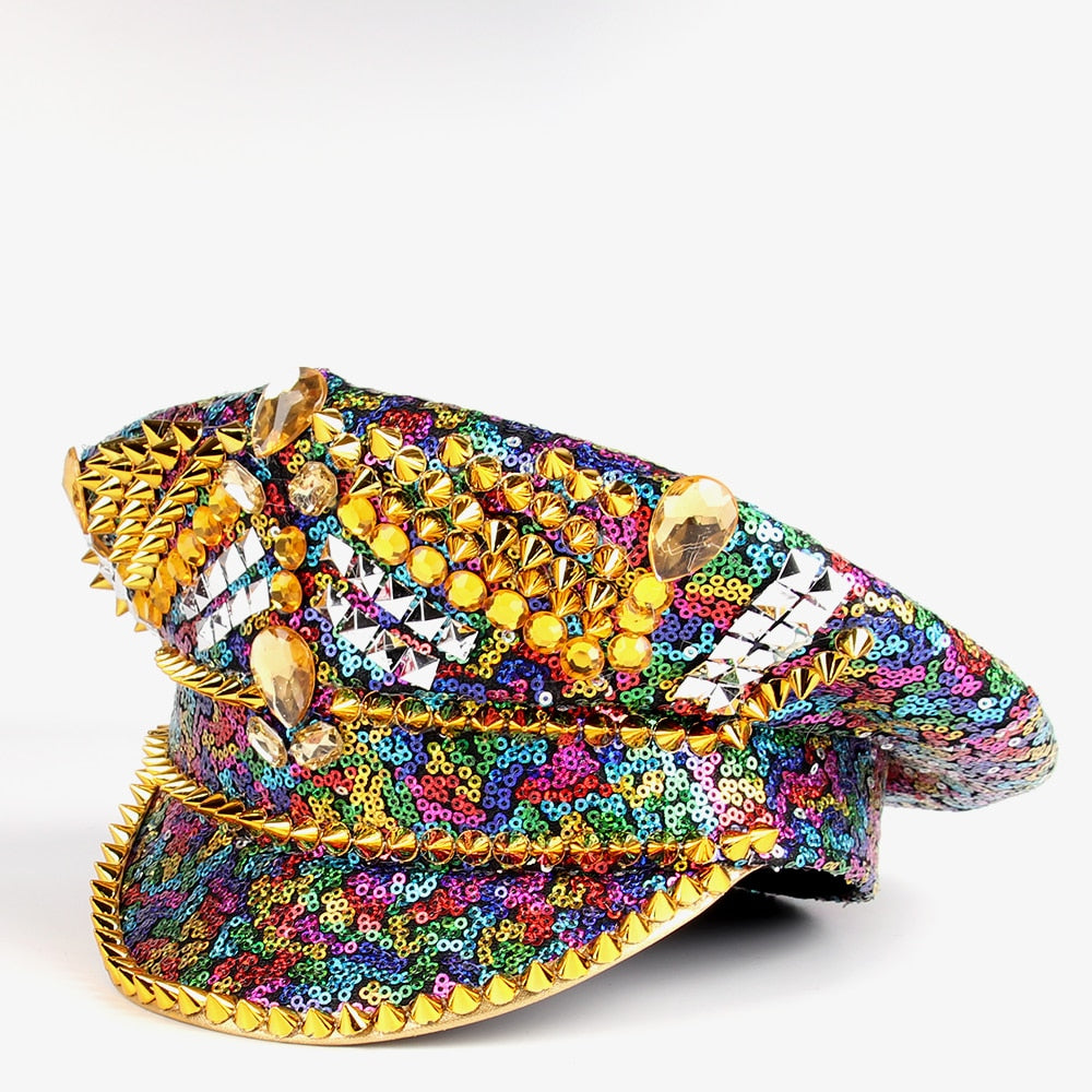 Multicolour Sequins Festival Hat