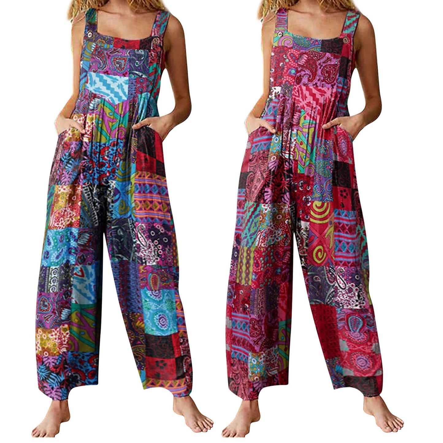 Ethnic Style Multicolor Romper