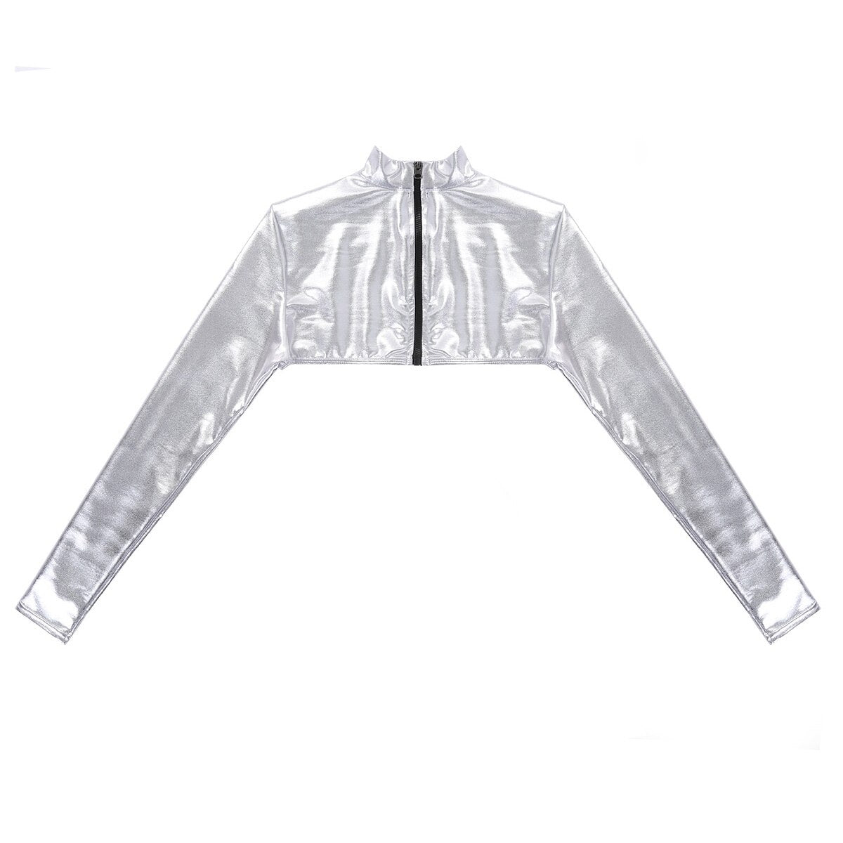 Shiny Metallic Crop Top