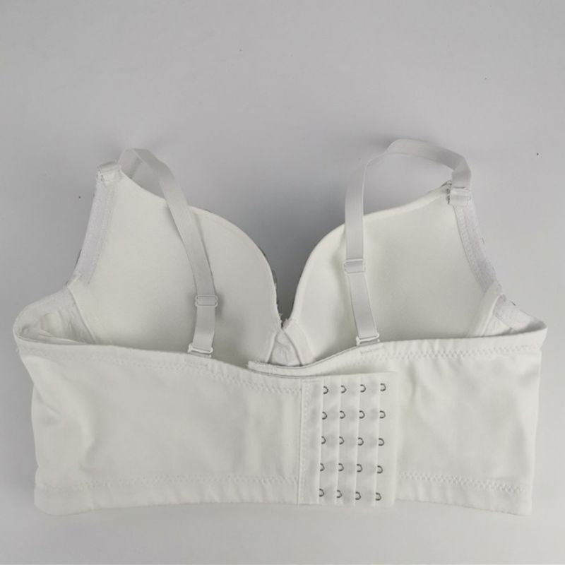 White Rhinestone Bustier Top