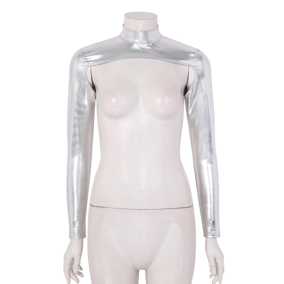 Shiny Metallic Crop Top