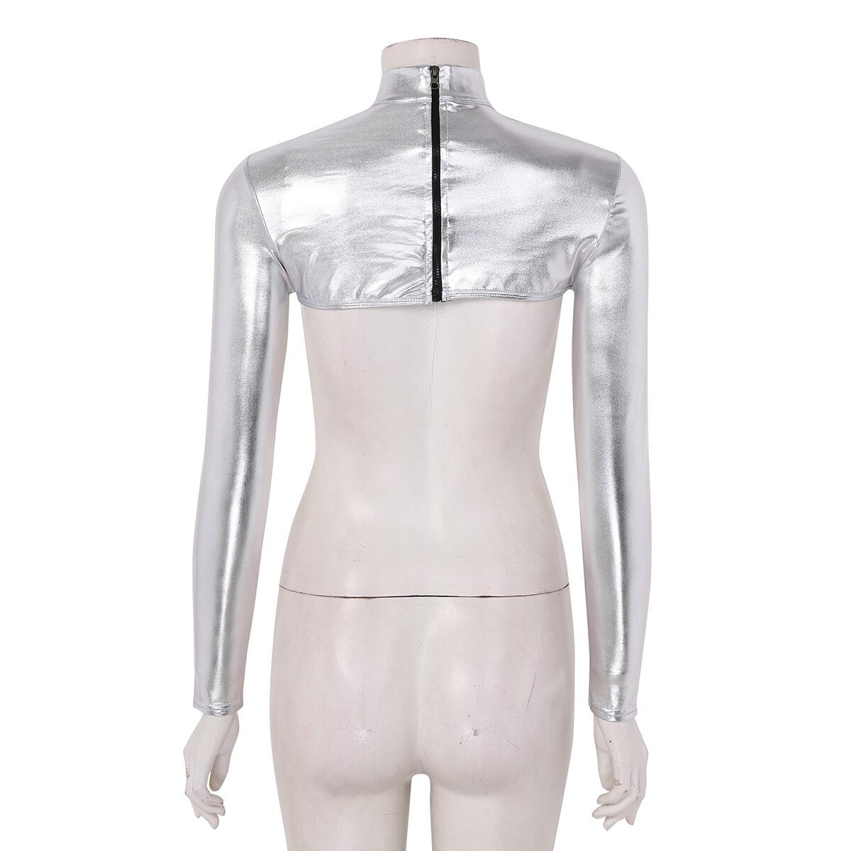 Shiny Metallic Crop Top