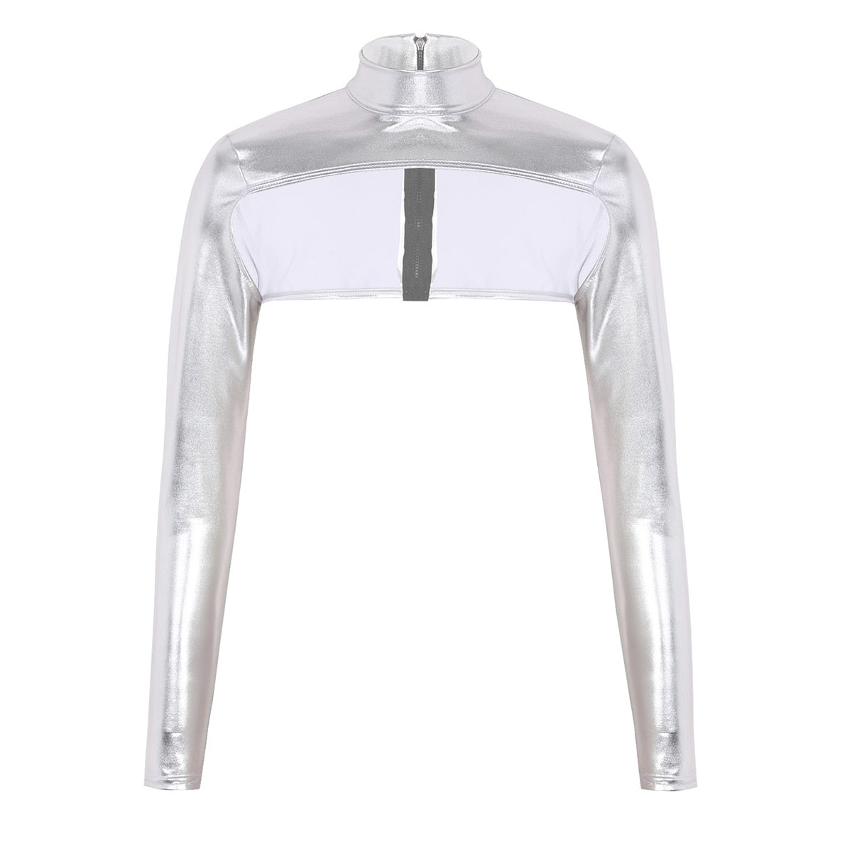 Shiny Metallic Crop Top