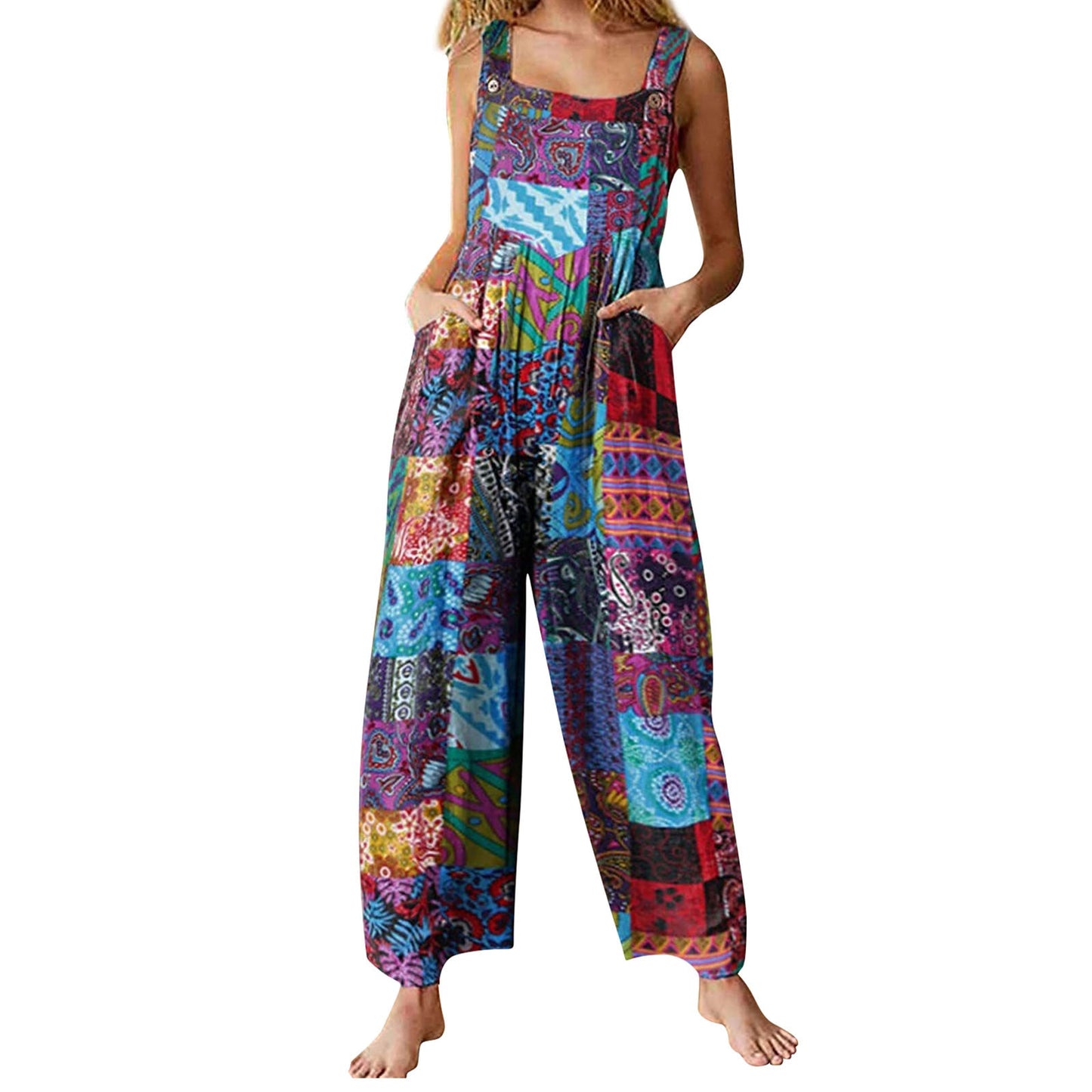 Ethnic Style Multicolor Romper