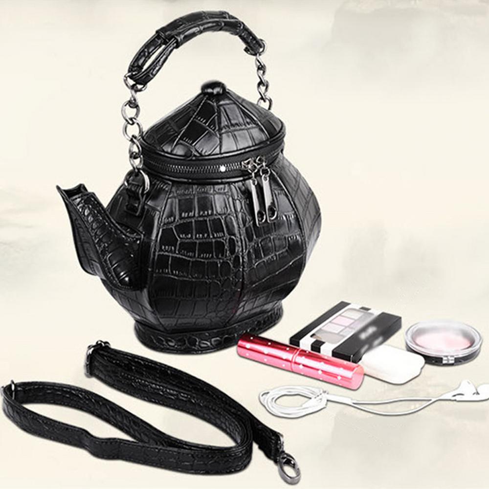 Black 3D Teapot Bag