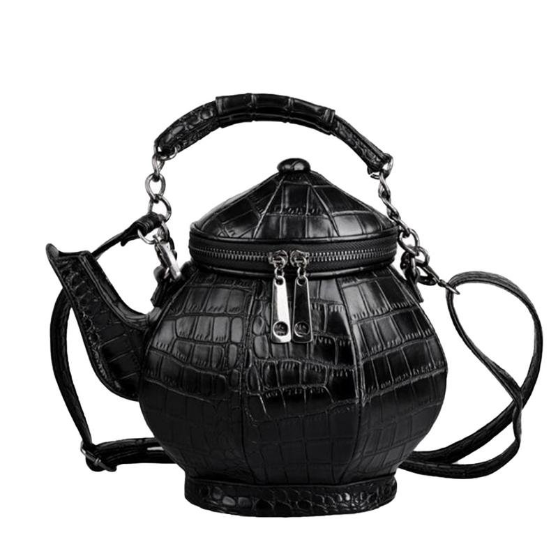 Black 3D Teapot Bag