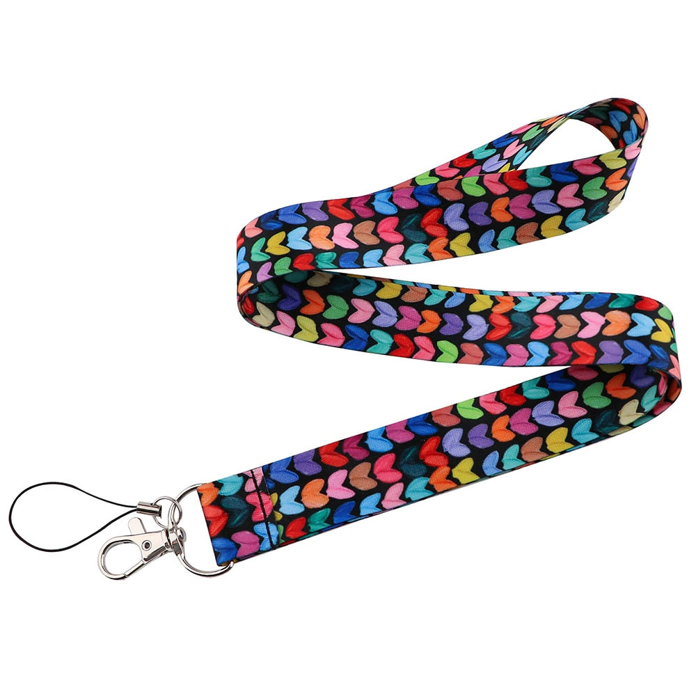 Heart Print Lanyard
