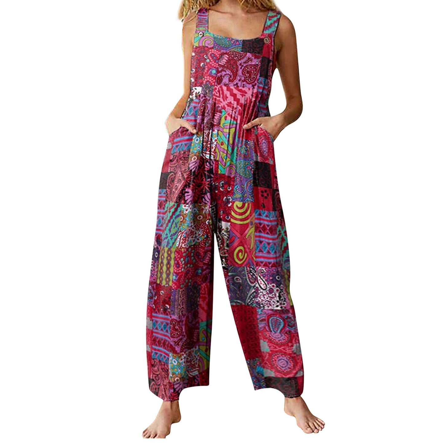 Ethnic Style Multicolor Romper