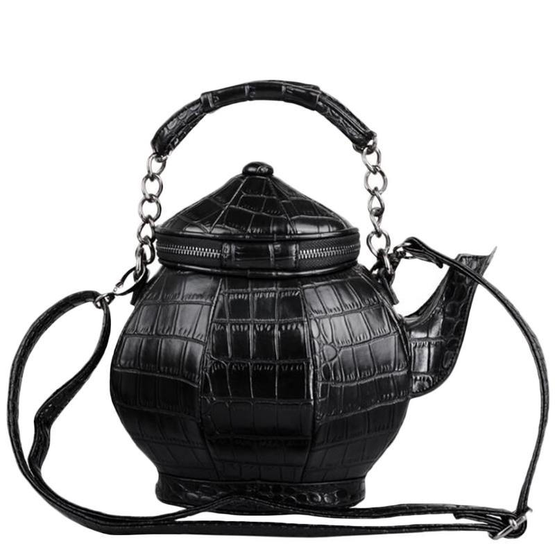Black 3D Teapot Bag