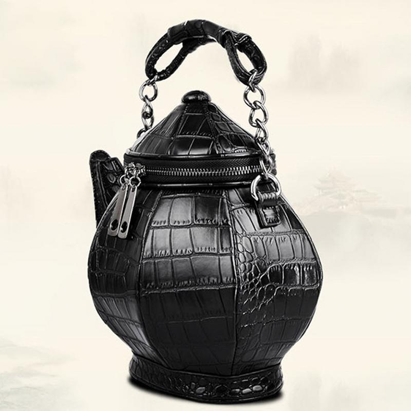Black 3D Teapot Bag