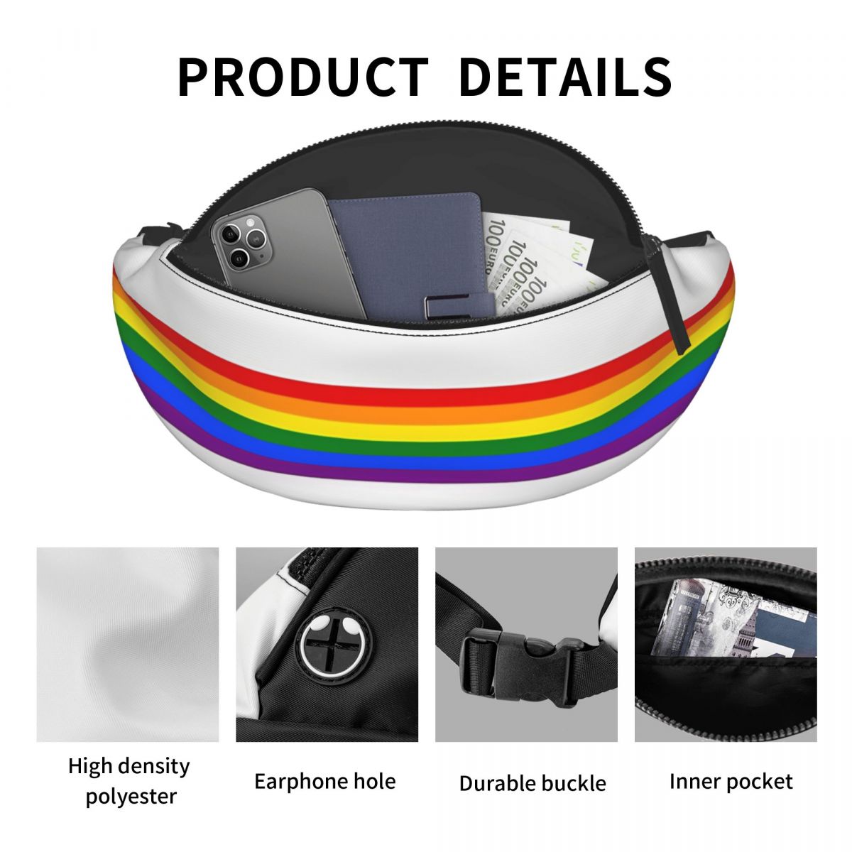 Rainbow Stripe Bum Bag