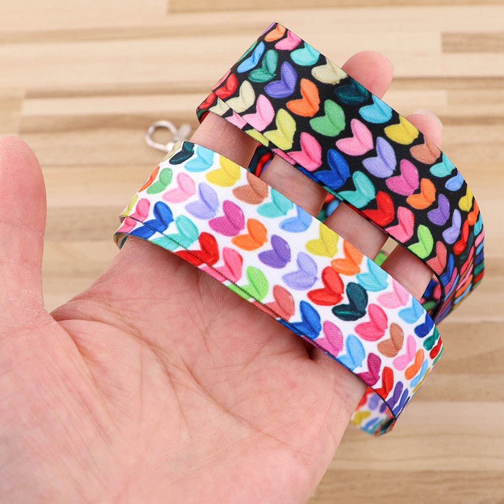 Heart Print Lanyard