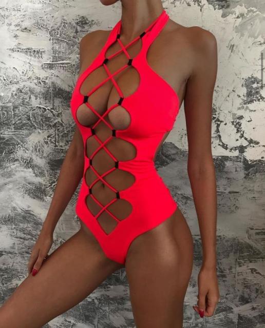 Lace Up Monokini