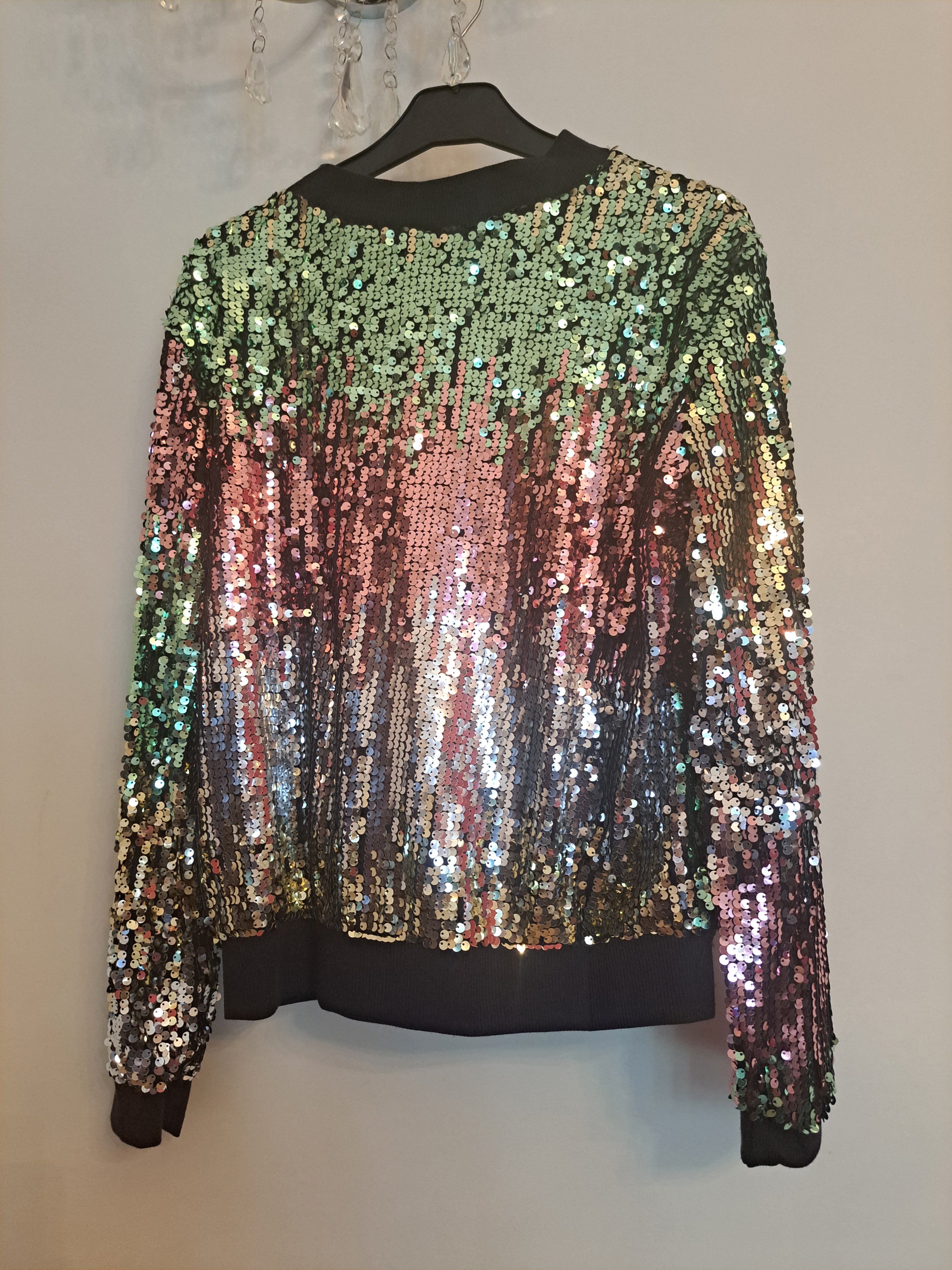 NWOT Miti Midnight sequin jacket authentic size M