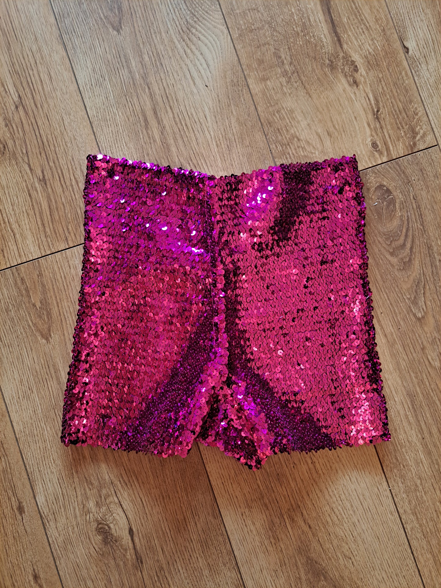 Stretchy Sequin High Waist Shorts