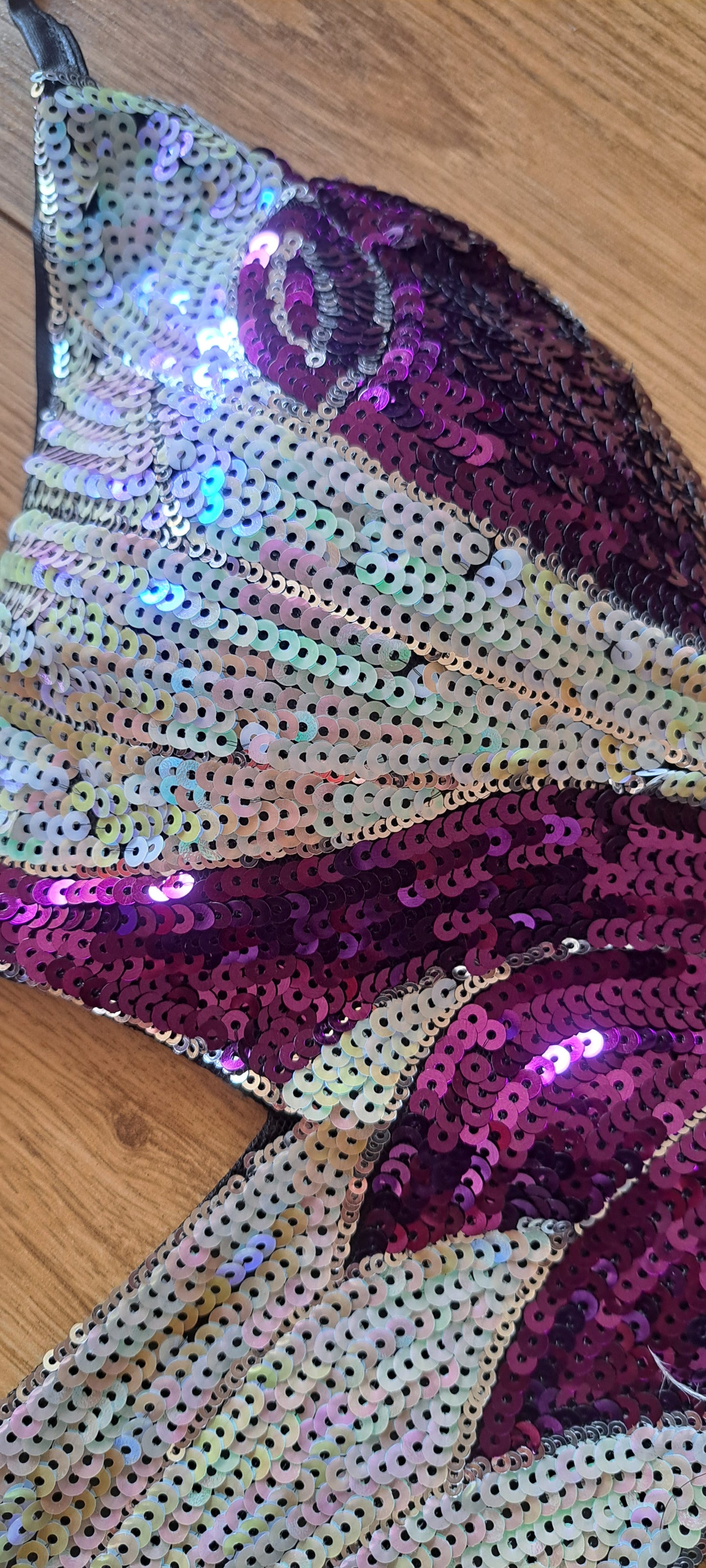 Butterfly Sequin Crop Top