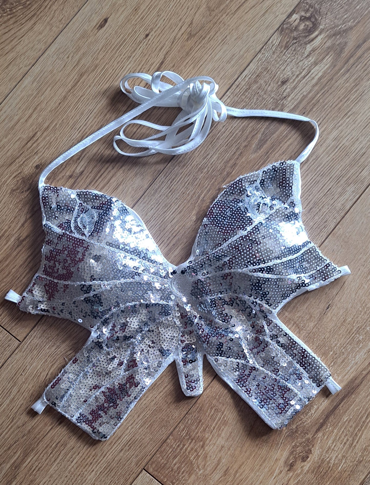 Butterfly Sequin Crop Top