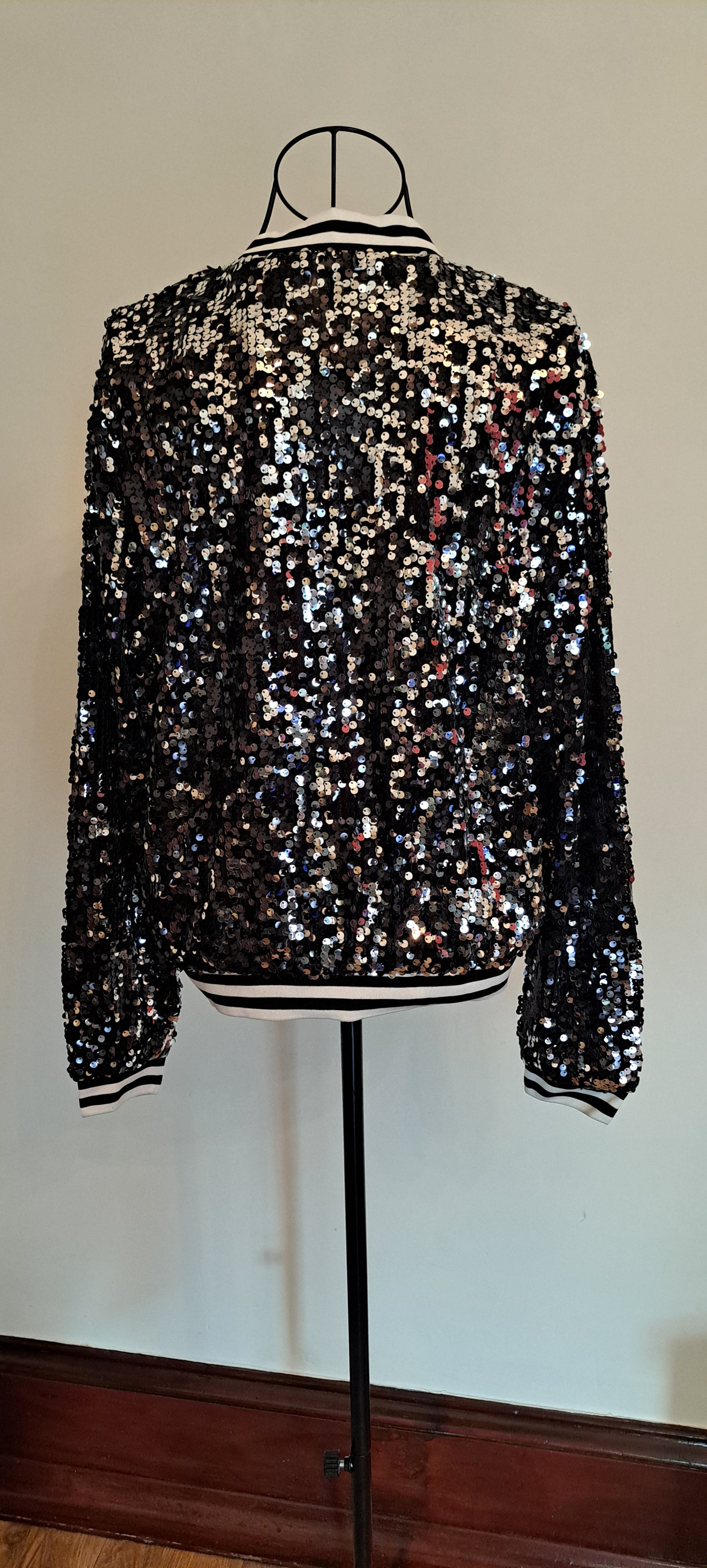 Sequin Glitter Bomber Jacket