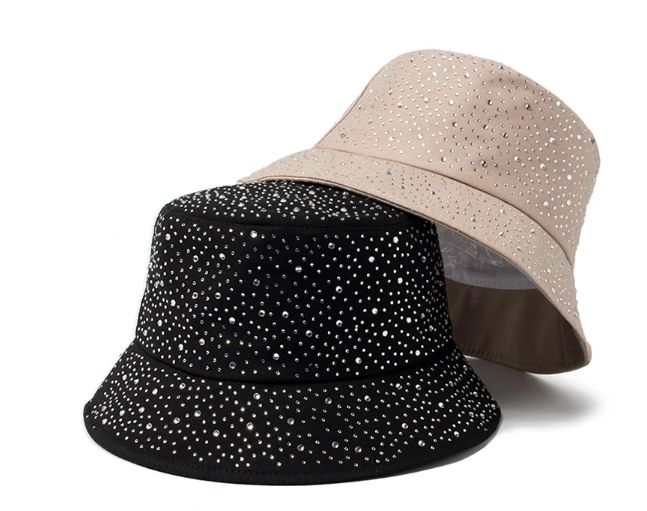 Rhinestone Encrusted Bucket Hat