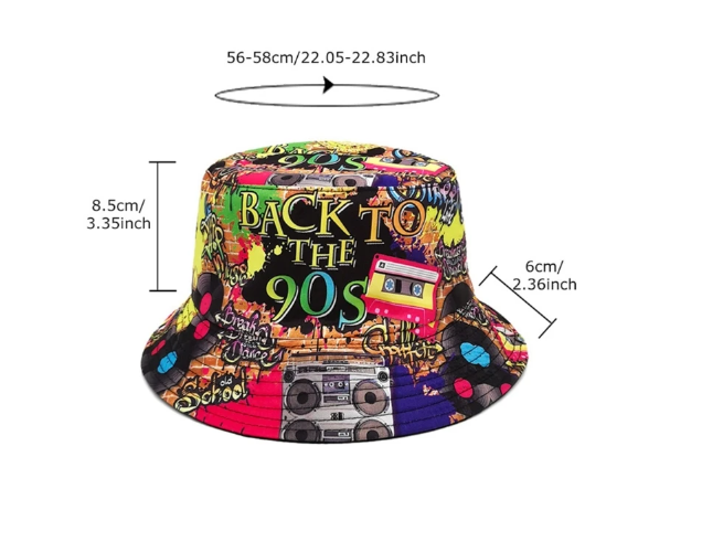 80's & 90's Theme Bucket Hats