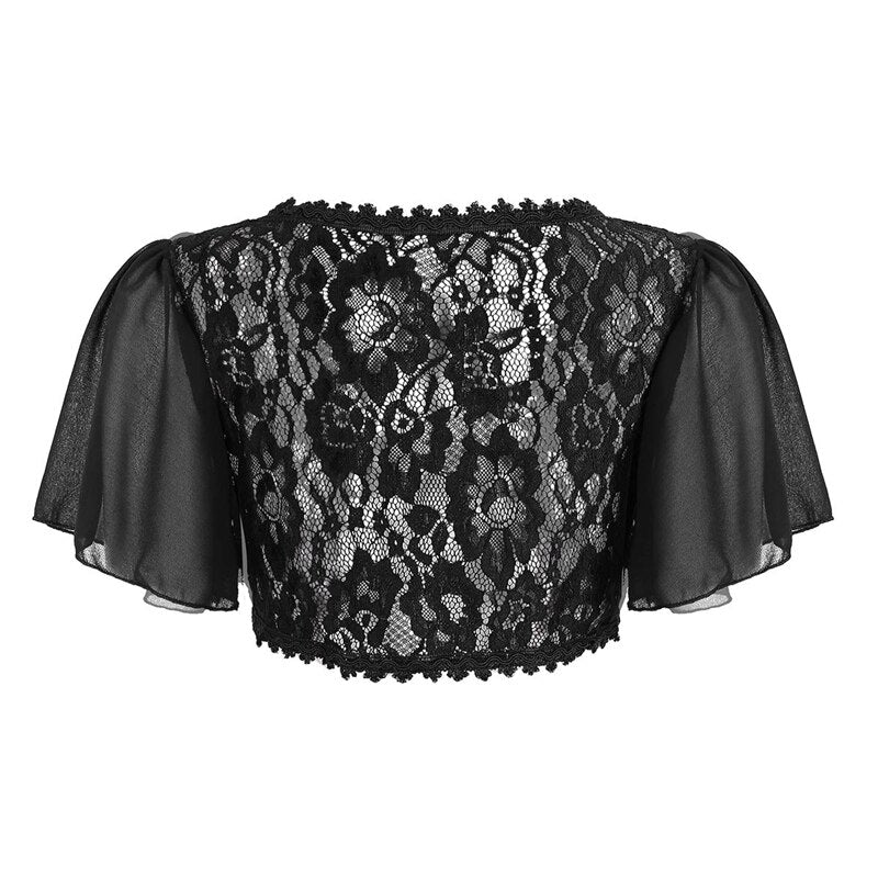 Black Lace Bolero Shrug
