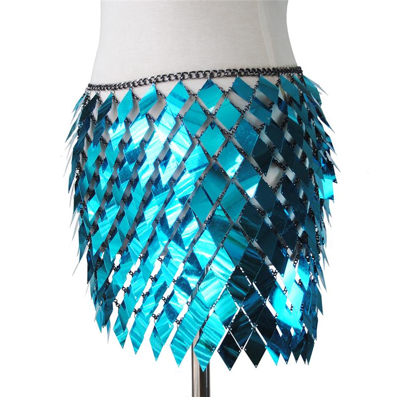 Diamond Sequins Bra Top & Skirt Set