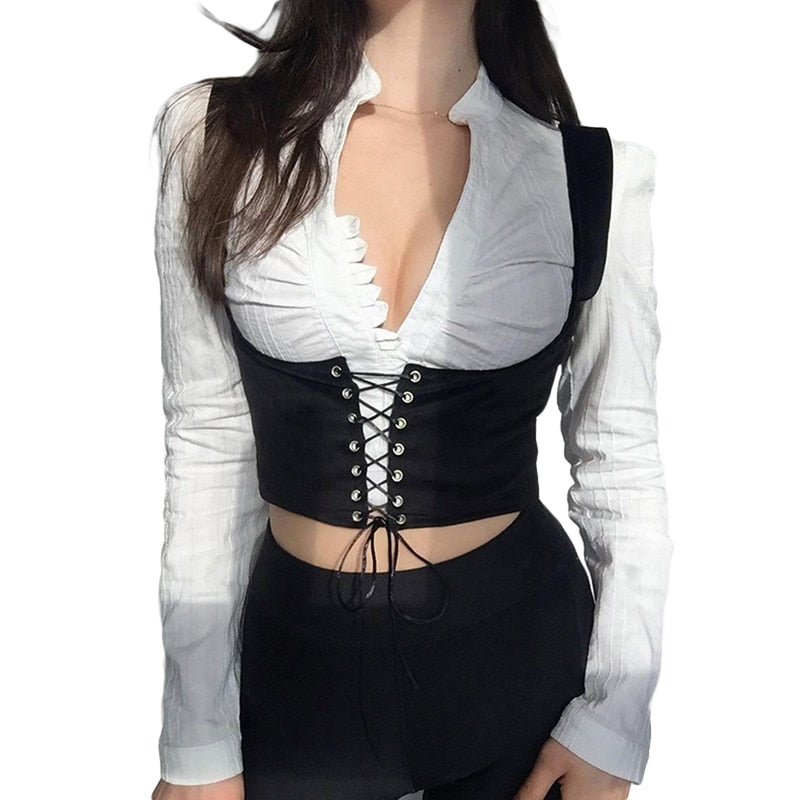 Lace Up Under Boob Corset