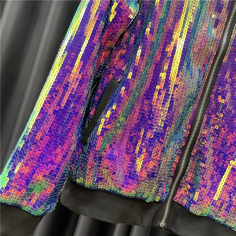 Multicolor sequin outlet jacket