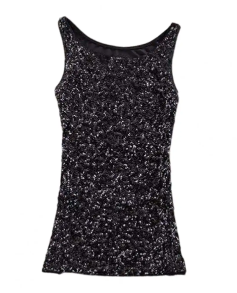 Sequin Sleeveless Tank Top