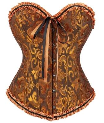Brocade Print Sateen Corset
