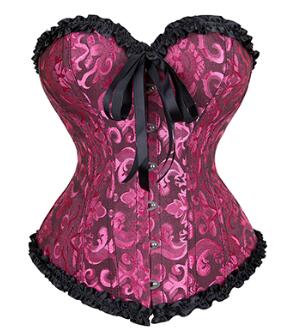 Brocade Print Sateen Corset