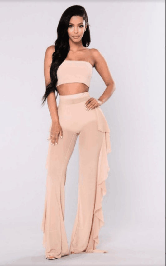 Petite Mesh Ruffle Beach Cover Up Pants