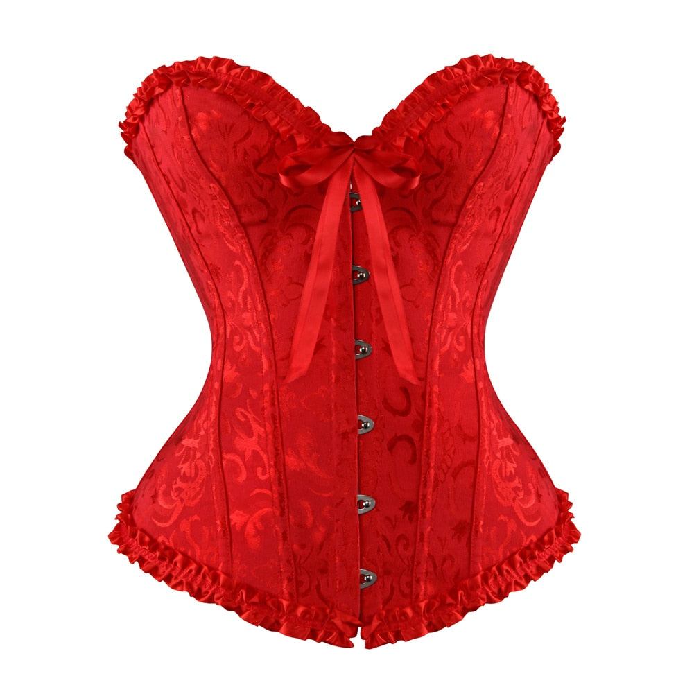 Brocade Print Sateen Corset