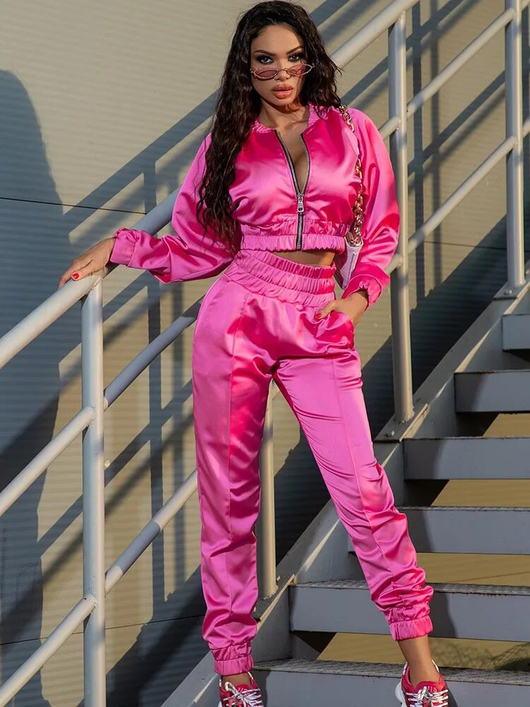 Two piece store cropped tracksuit