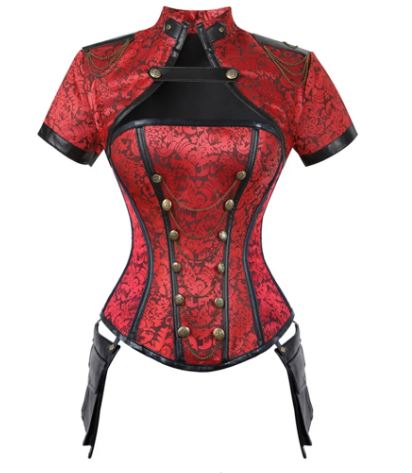 Vintage Style Brocade Steampunk Corset
