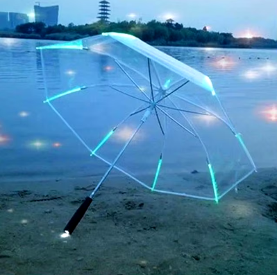 LED Umbrella With Flashlight Handle