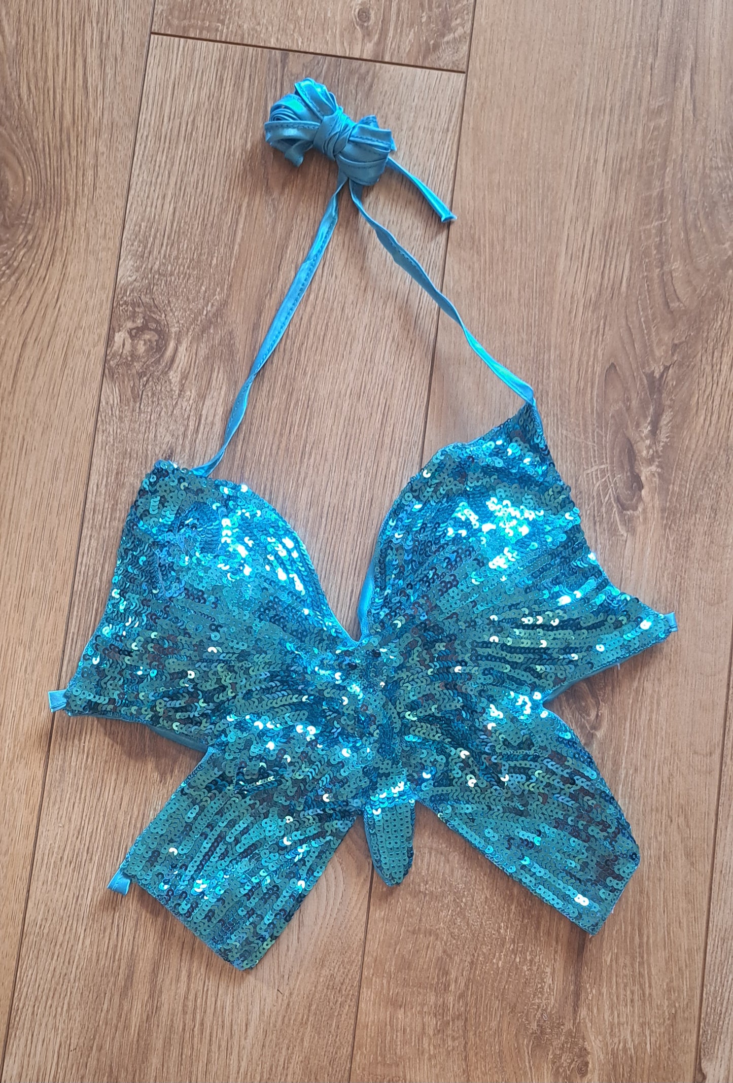 Butterfly Sequin Crop Top