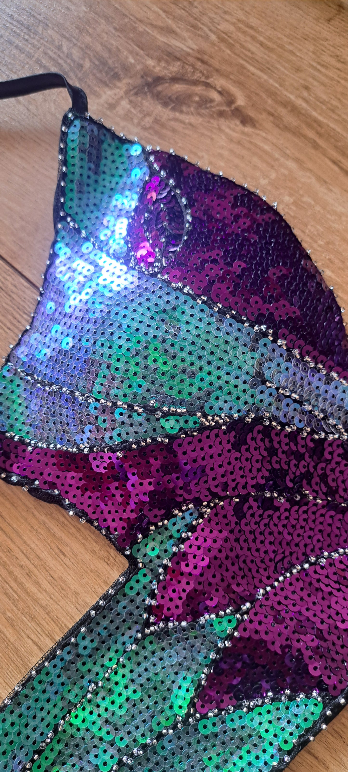 Butterfly Sequin Crop Top