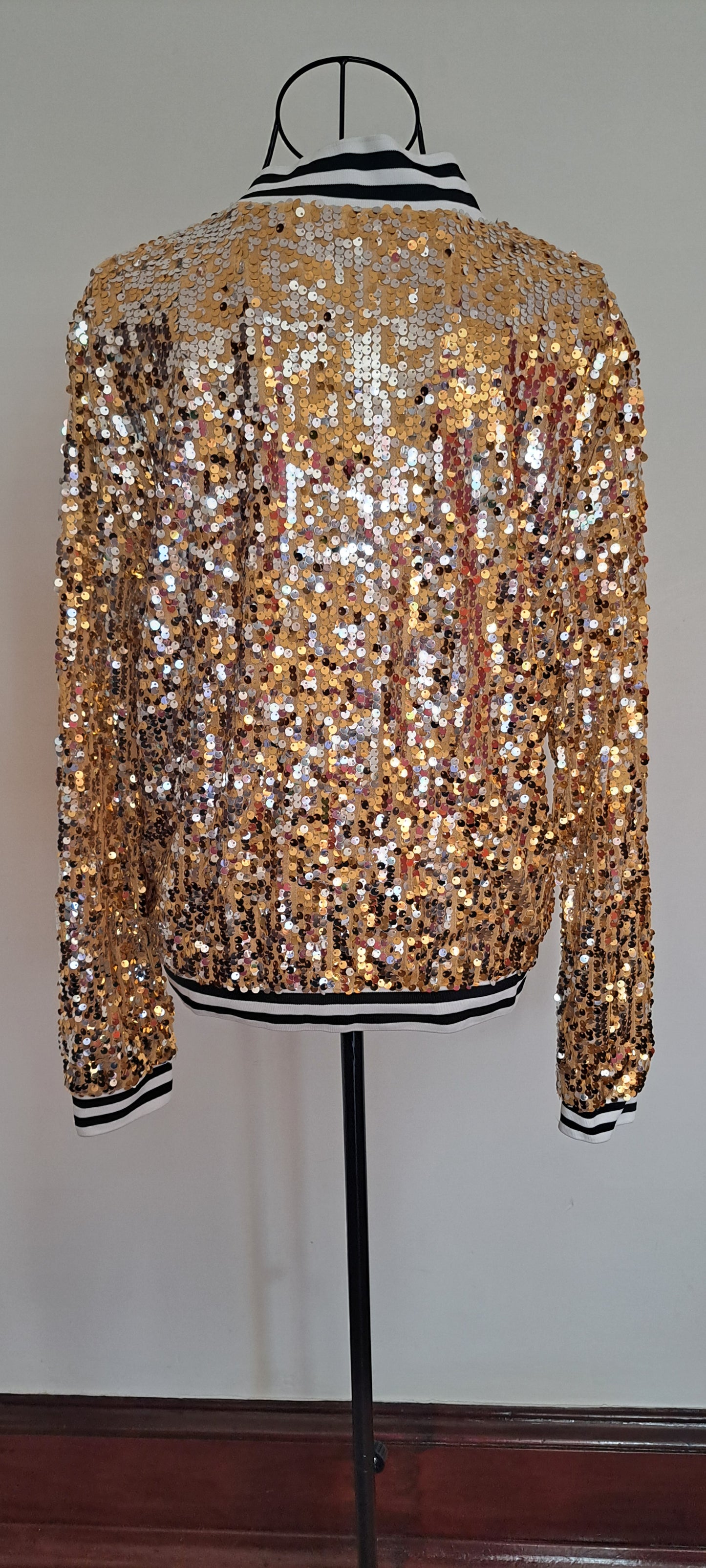 Sequin Glitter Bomber Jacket