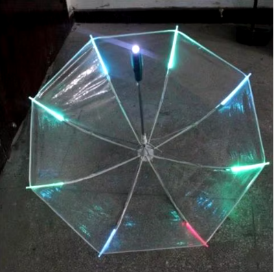 LED Umbrella With Flashlight Handle