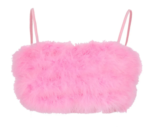 Fluffy Cropped Bra Top