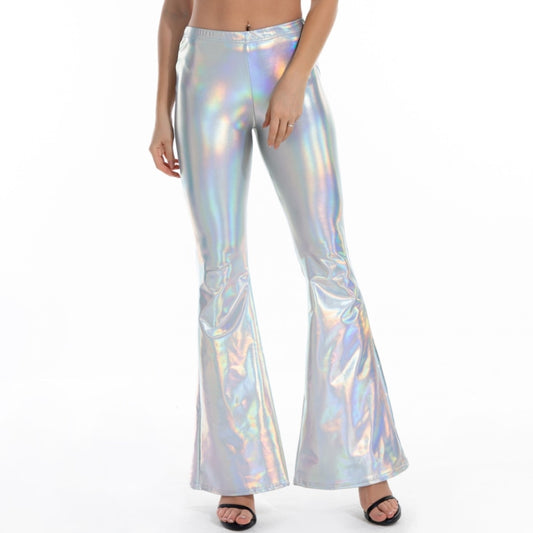 Shiny Holographic Metallic Pants