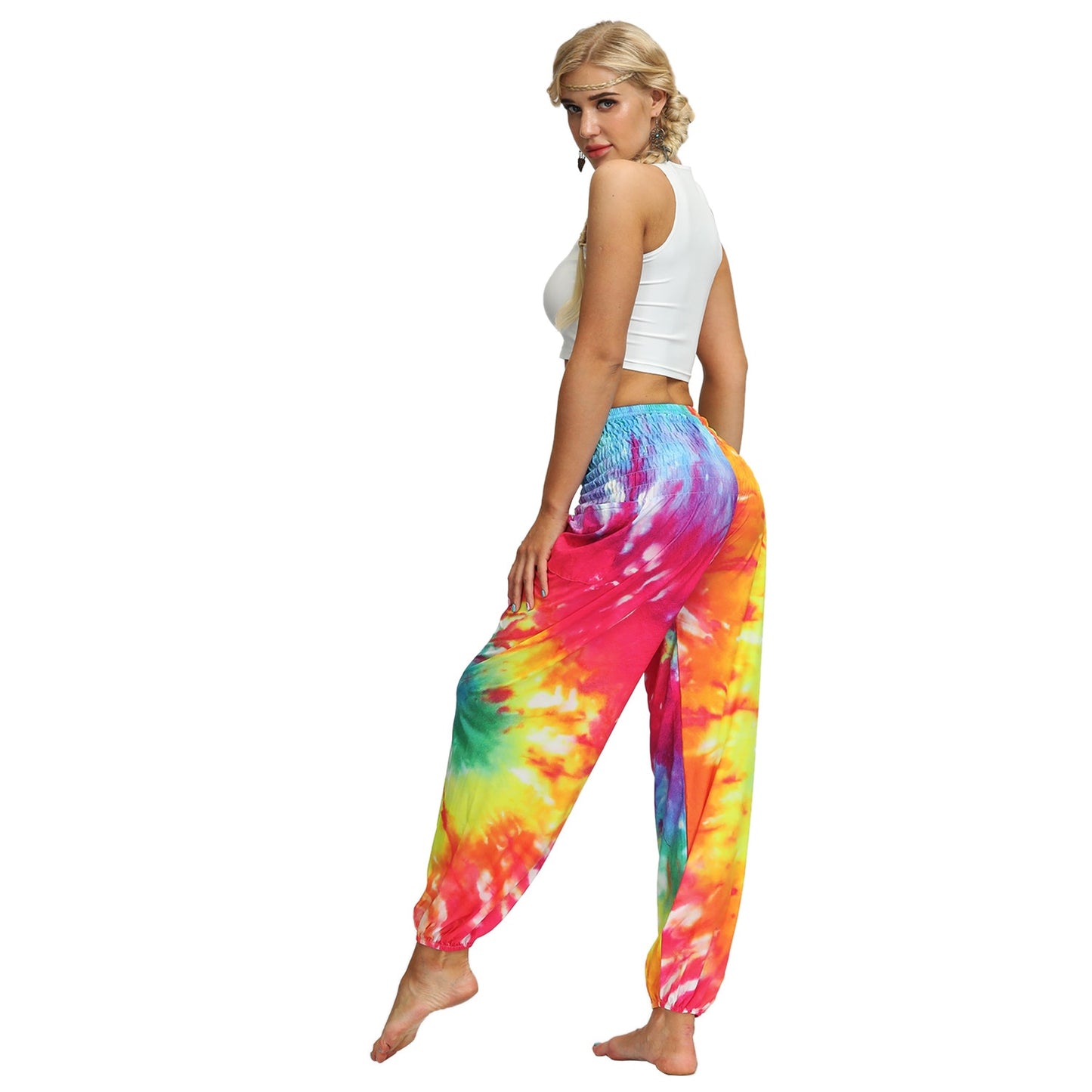 Tie Dye Multi Coloured Harem Pants