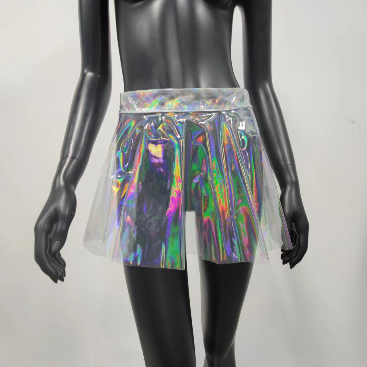 Holographic mini outlet skirt