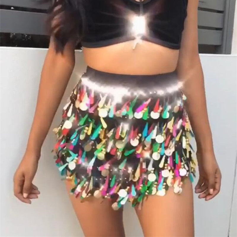 Sequin festival outlet skirt