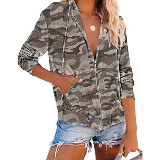 Camouflage Zip-up Hoodie