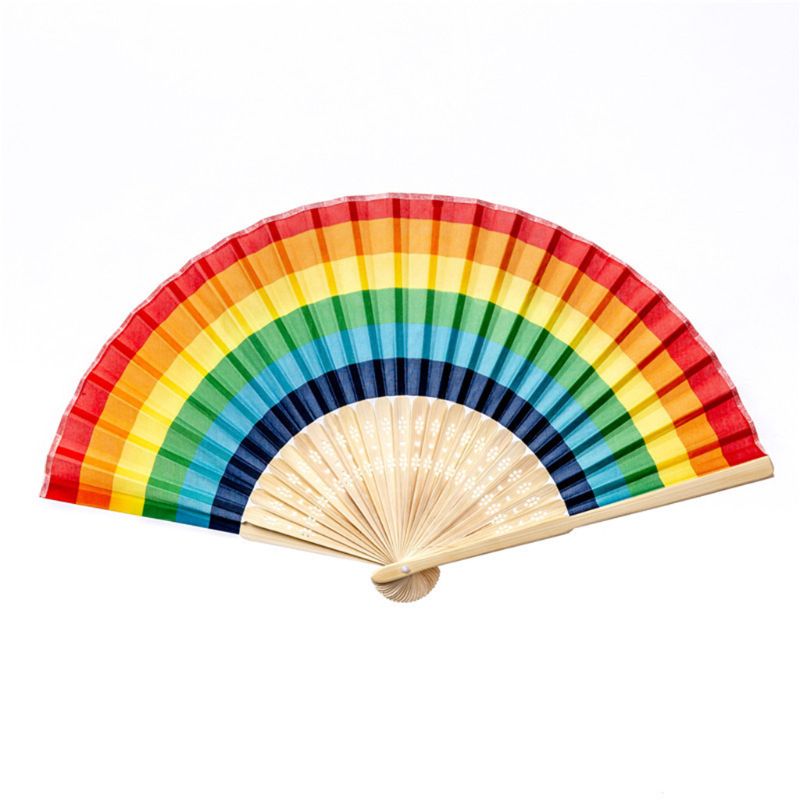 Rainbow Hand Held Fan